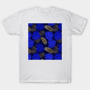 MODERN TROPICAL BLUE AND GOLD 2 T-Shirt